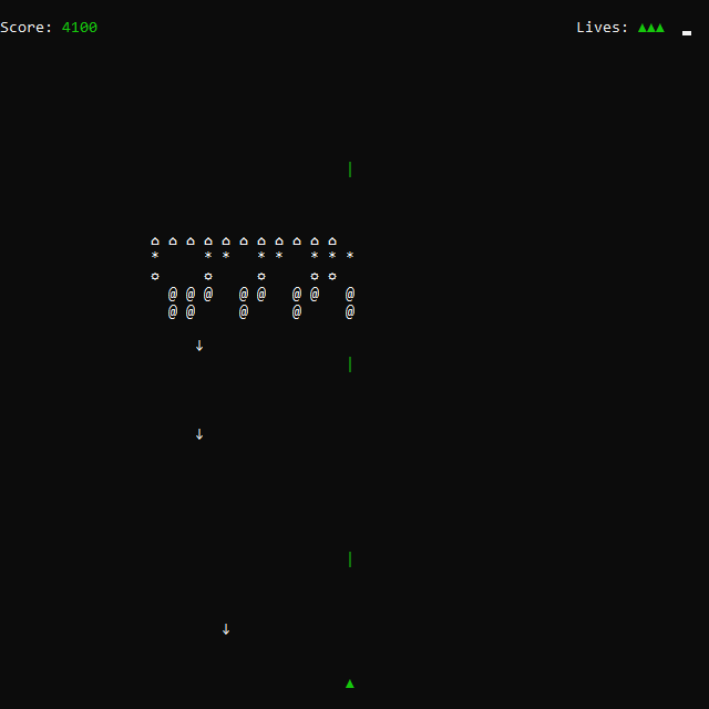 Image of Space Invaders ASCII